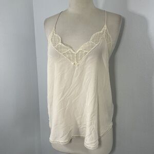 Zadig Voltaire Top Womens S Ivory Lace Trim Camisole